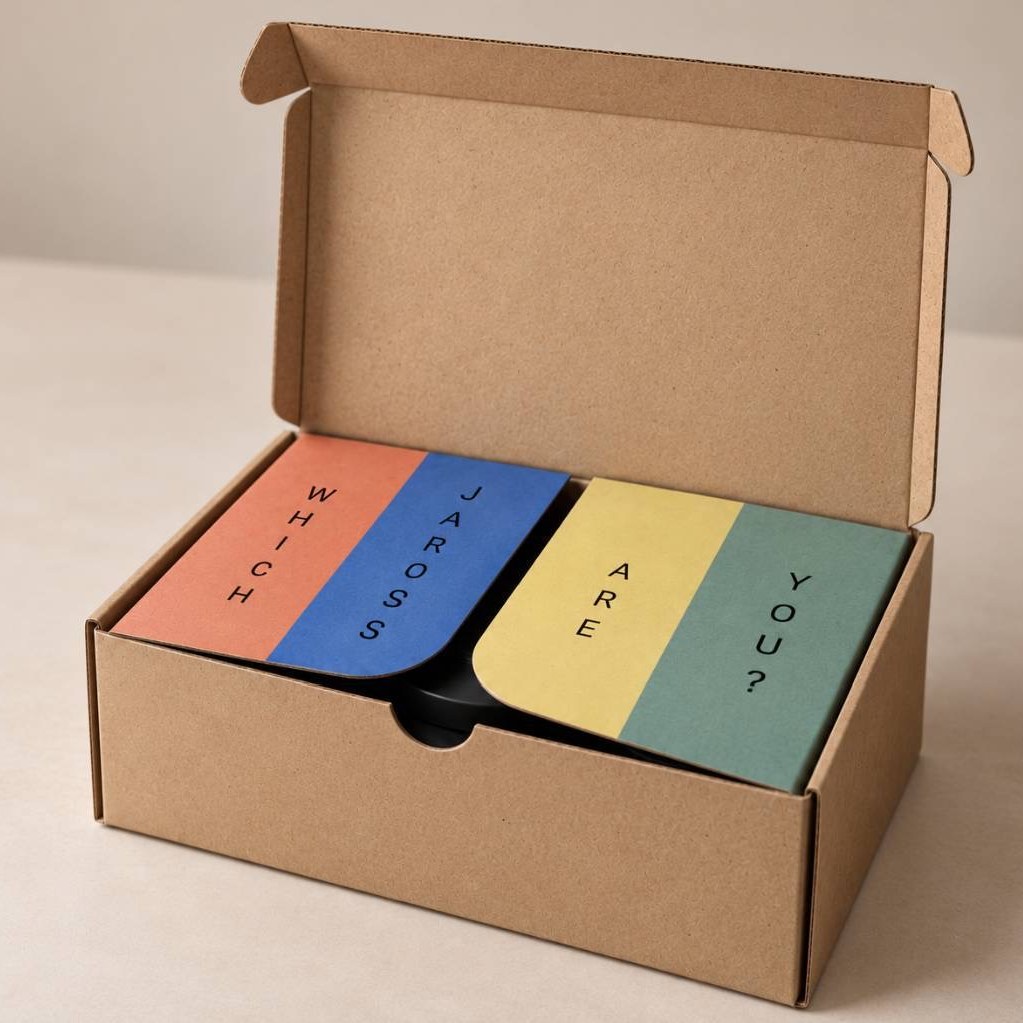 Open Collection box with Which Jaross Are You cards